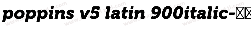 poppins v5 latin 900italic字体转换